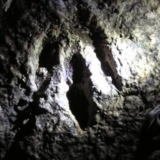 Une trace de dinosaures sur la can de Broussous